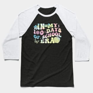 In My 100 Days of School Era Retro Smile 100th Day of School Baseball T-Shirt